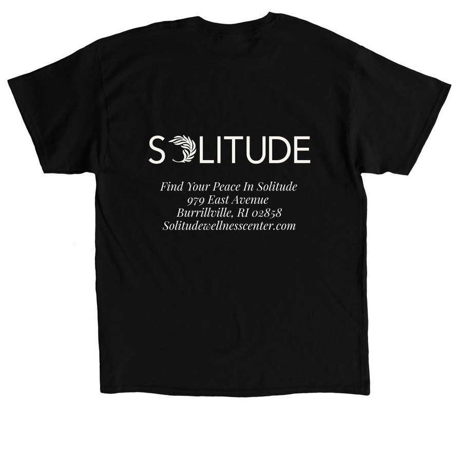 Solitude Attire&nbsp;, a Black Classic Unisex Tee (back-view)