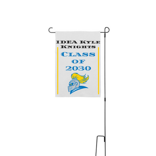 Graduation Year Yard Flag, a White 12" x 18" Yard Flag with Stake