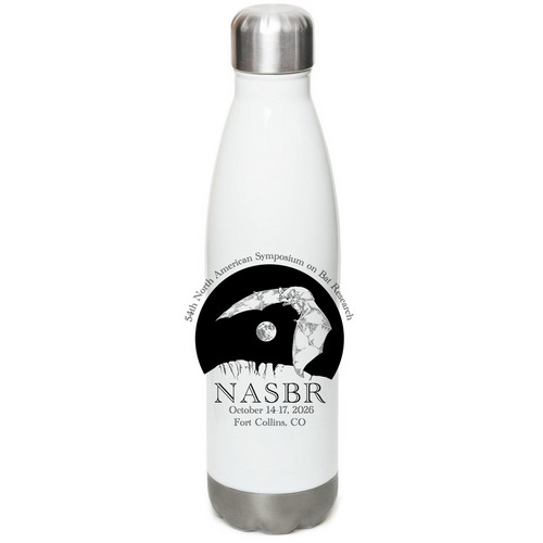 2026 NASBR Water Bottle, a White Stainless Steel Water Bottle