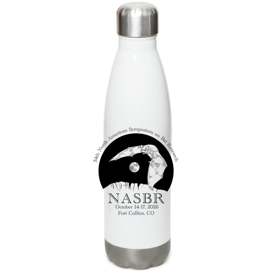 2026 NASBR Water Bottle, a White Stainless Steel Water Bottle