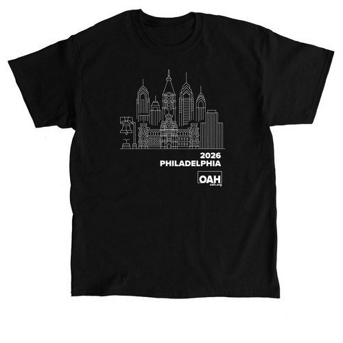 2026 Philly Skyline T-Shirt, a Black Classic Unisex Tee