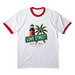 Love Street Jupiter Florida Shirt, a White/ Red Cotton Ringer Tee