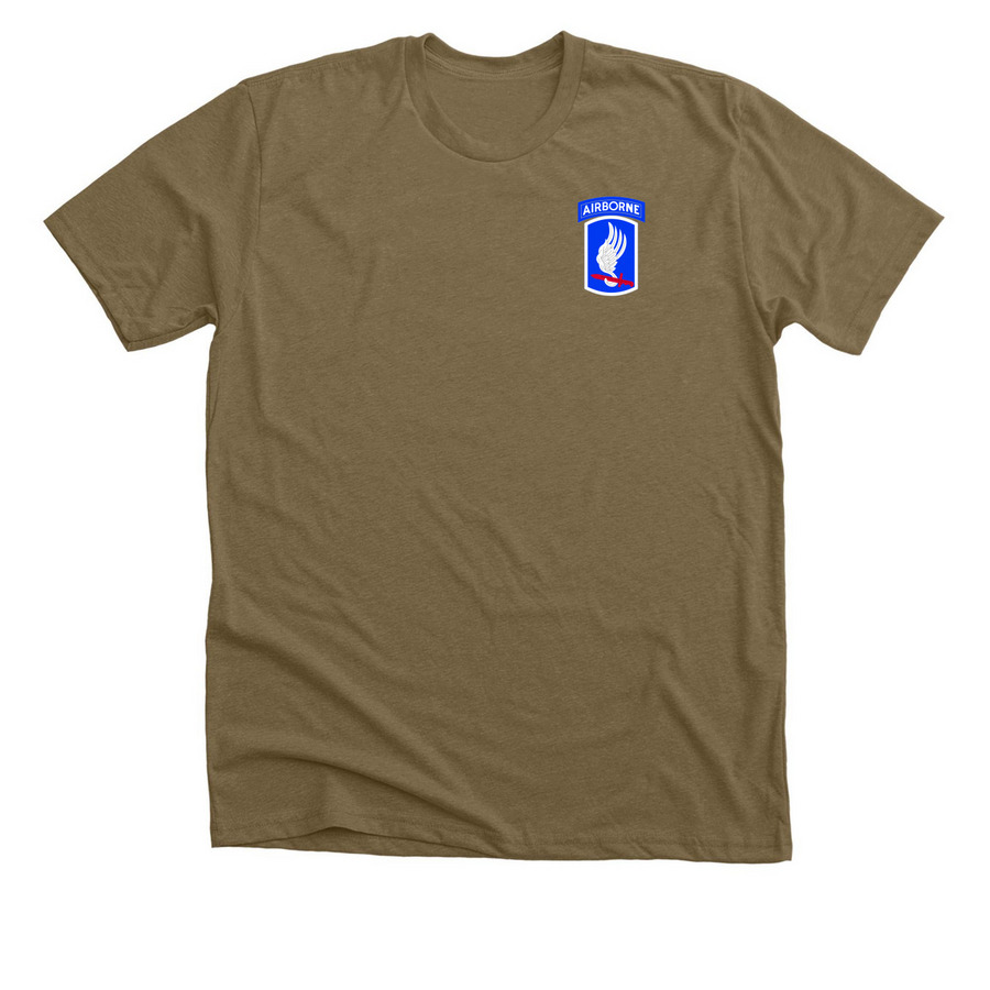 Daily Brown Tee, a Heather Olive Premium Unisex Tee