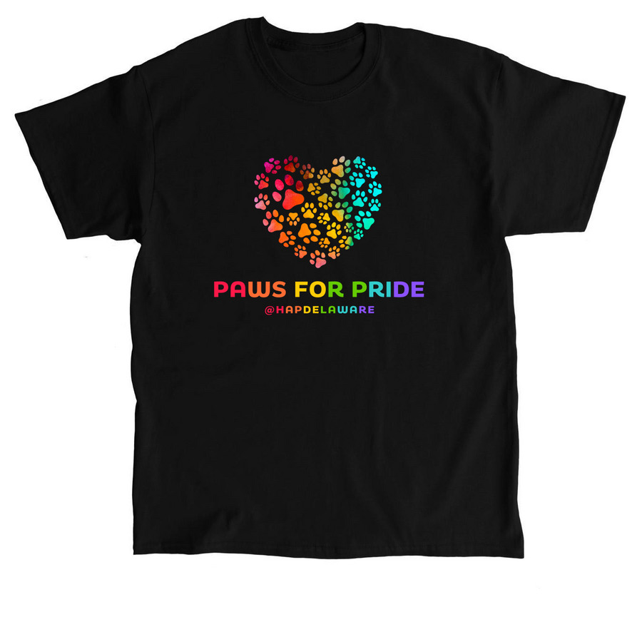 Paws for PRIDE Paws Heart (Dark), a Black Classic Unisex Tee
