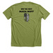 MADA - Make America Decent Again, a Heather Green Premium Unisex Tee (back-view)
