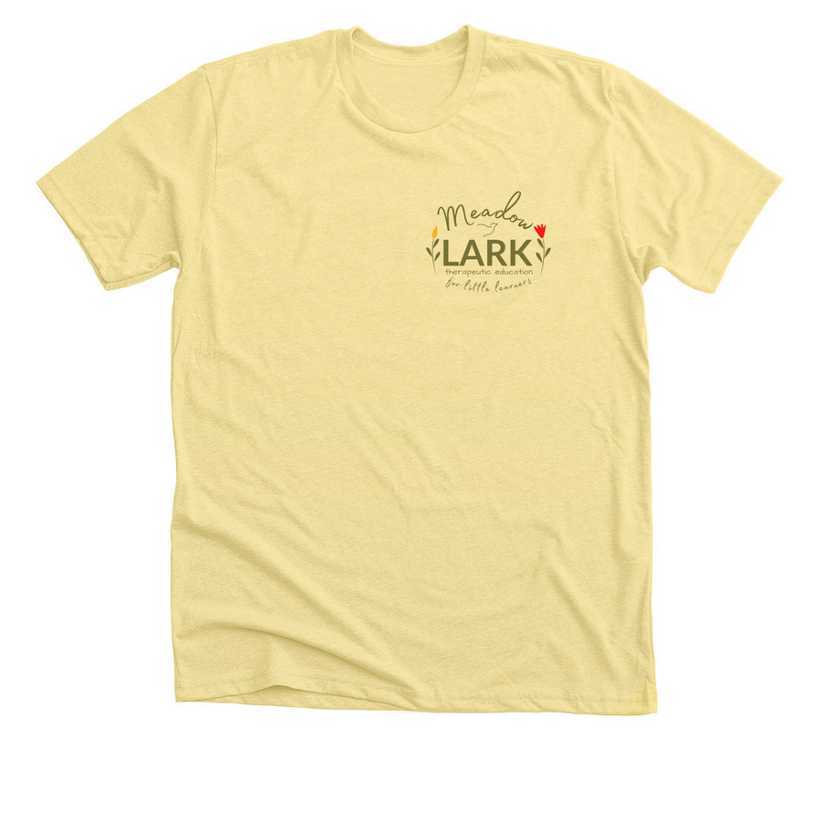 MeadowLARK, a Heather Yellow Gold Premium Unisex Tee