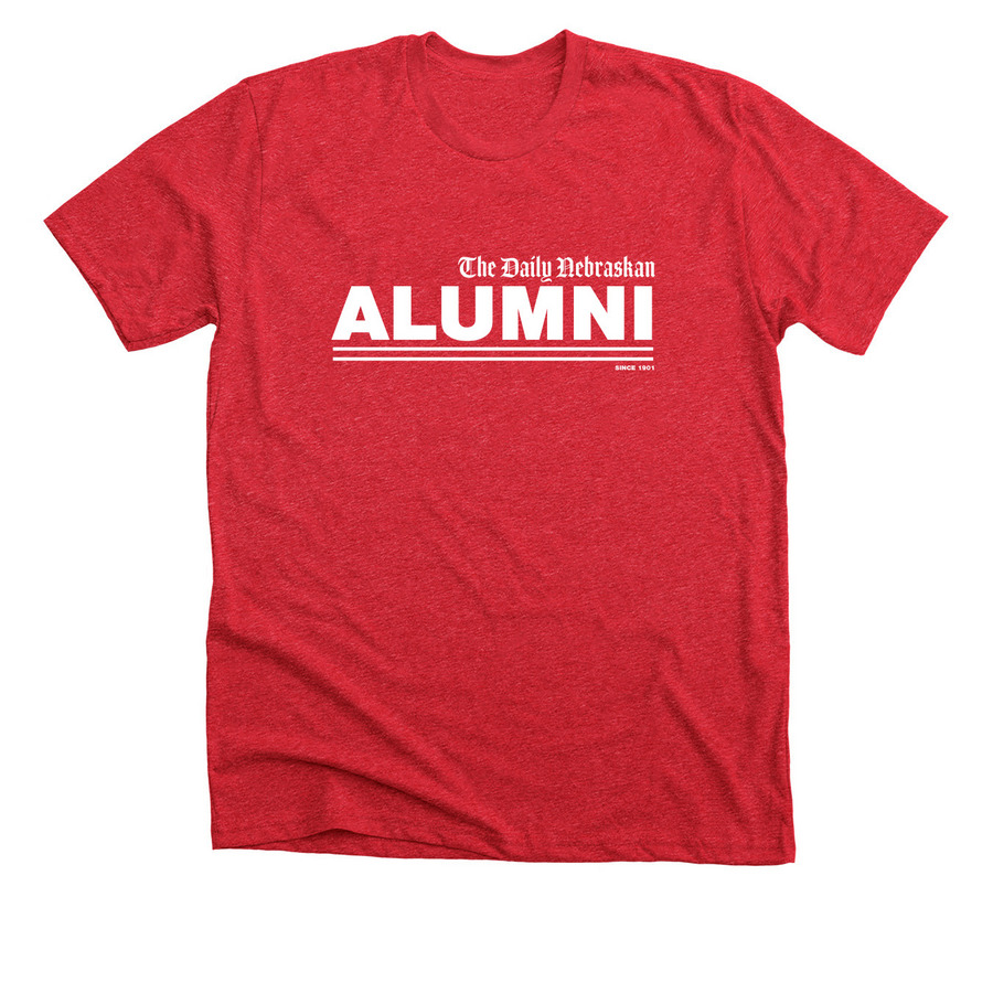 DN alumni shirt, a Heather Red Premium Unisex Tee