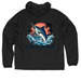 Needle stick WB, a Black Quarter-Zip Windbreaker (back-view)