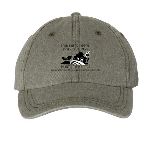Good Things Happen Under Covers Hats, a Olive Printed Pigment Dye Baseball Cap