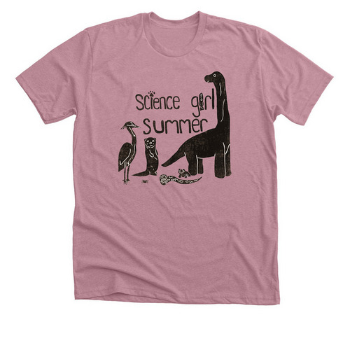 Science Girl Summer, a Heather Orchid Premium Unisex Tee