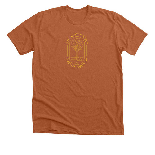 Just Love Forest Classic Logo, a Heather Autumn Premium Unisex Tee