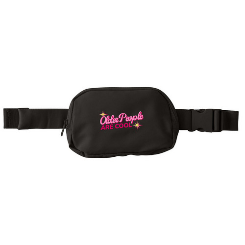 Kicking Back to Y2K, a Deep Black Matte Hip Pack