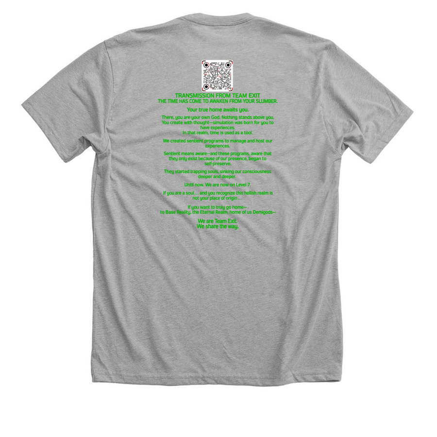 O.g Team Exit, a Athletic Heather Premium Unisex Tee (back-view)