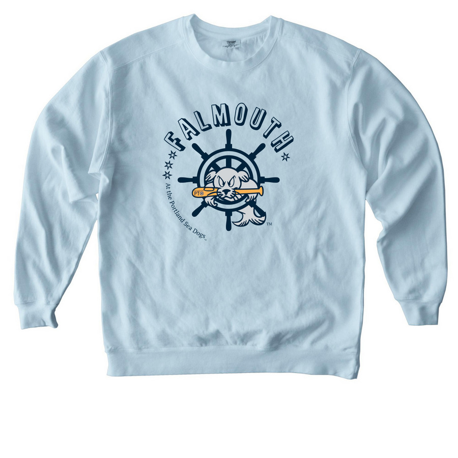 Falmouth Night at the Sea Dogs, a Chambray Comfort Colors Crewneck Sweatshirt