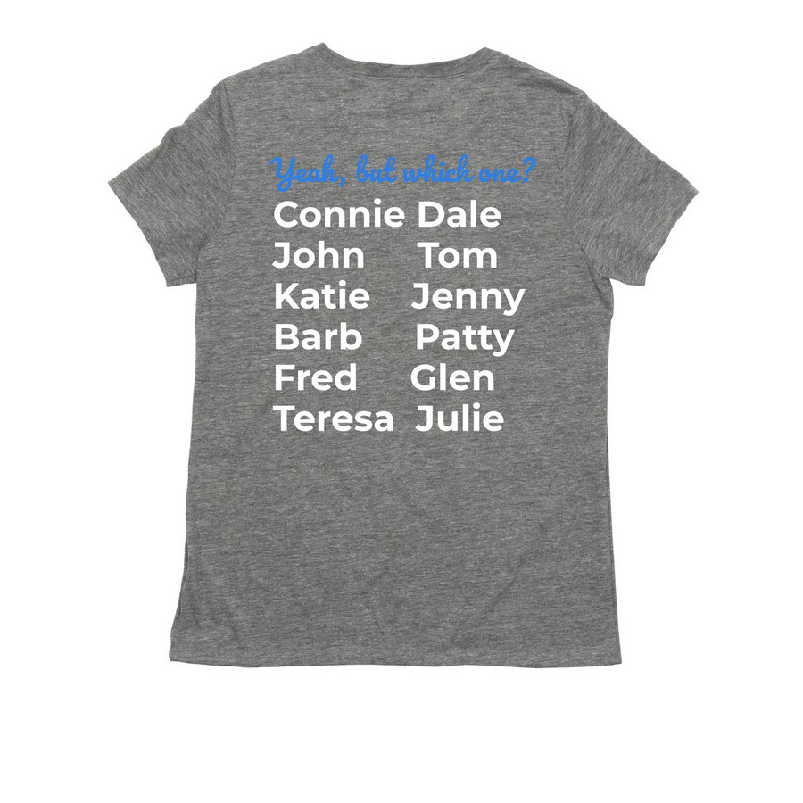 "You Look Like A Boswell", a Aluminum Grey Allmade Eco Triblend Women?s Tee (back-view)