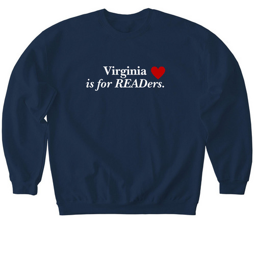Virginia is for READers ?? Sweatshirt, a Navy Softstyle Crewneck Sweatshirt