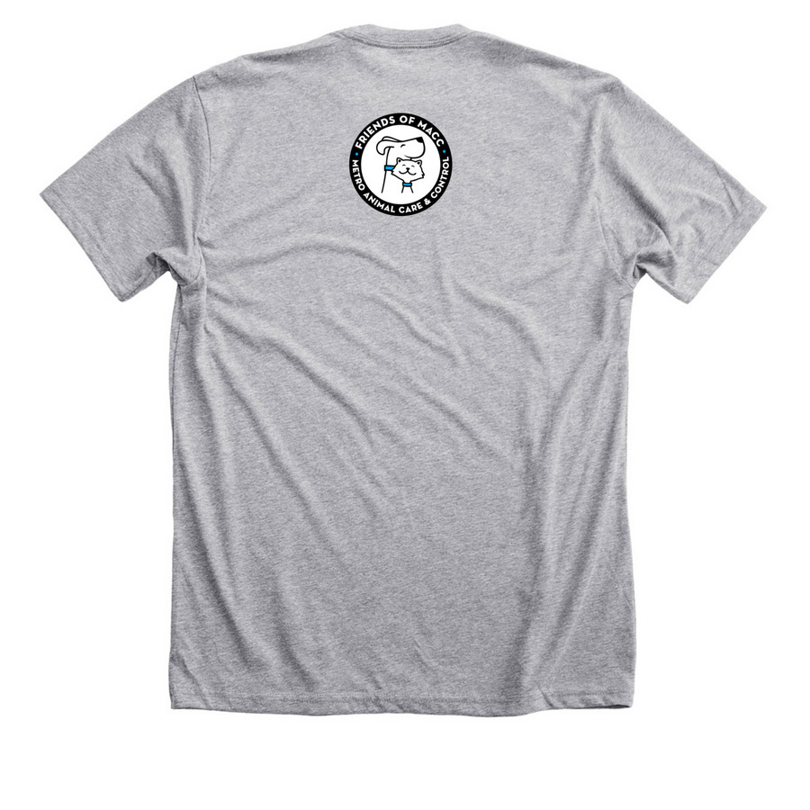 Friends of MACC Logo Shirt, a Athletic Heather Premium Unisex Tee (back-view)