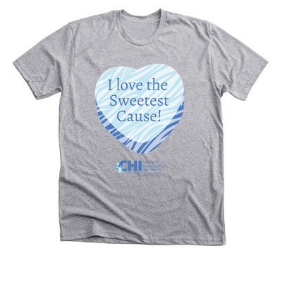I Love The Sweetest Cause Adult & Youth Sizes, a Athletic Heather Premium Unisex Tee