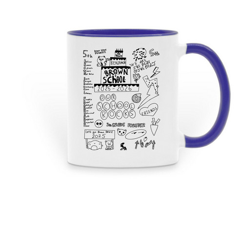 5th grade Davis design 2026, a Dark Blue Two-Tone Ceramic Mug