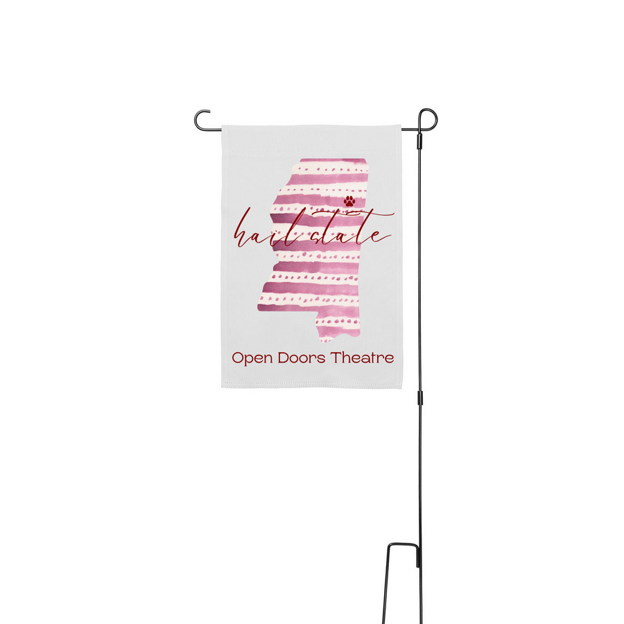 Warren "Starkville, MS" Flag, a White 12" x 18" Yard Flag with Stake