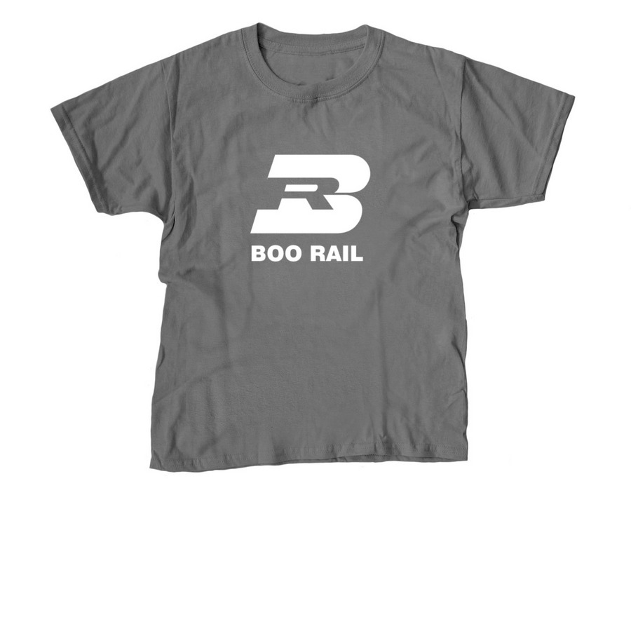 BOO RAIL CLASSIC LOGO, a Charcoal Youth Unisex Tee