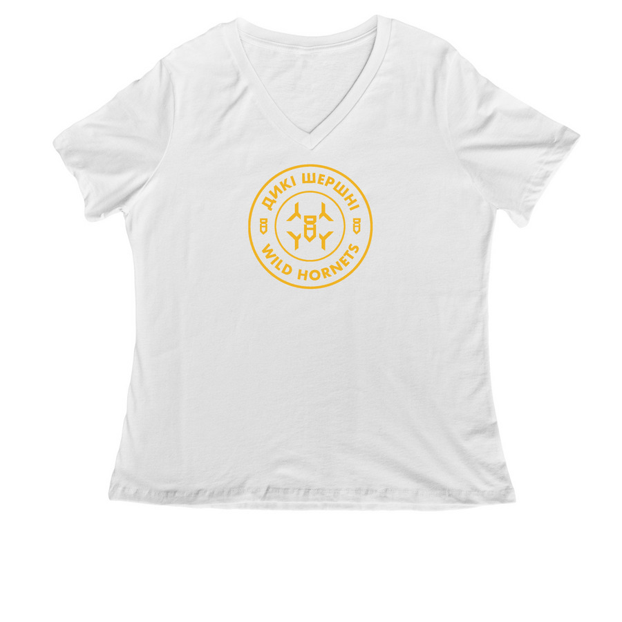 Wild Hornets Classic Collection, a White Women's Relaxed V-Neck Tee