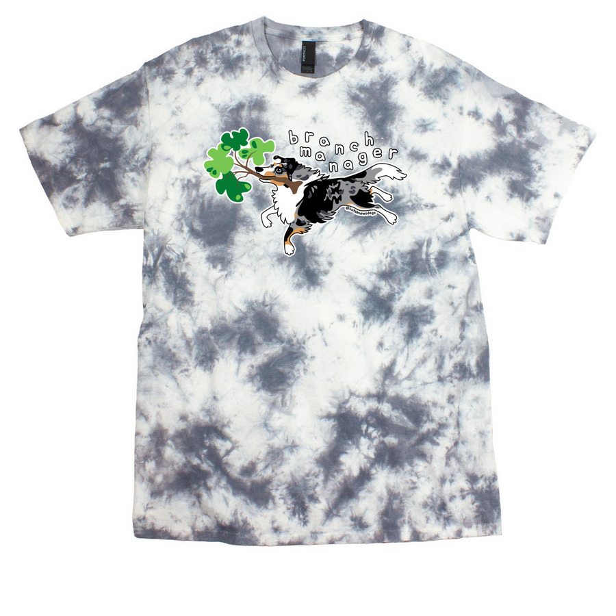 Branch Manager, a Grey Crystal Tie Dye Tee