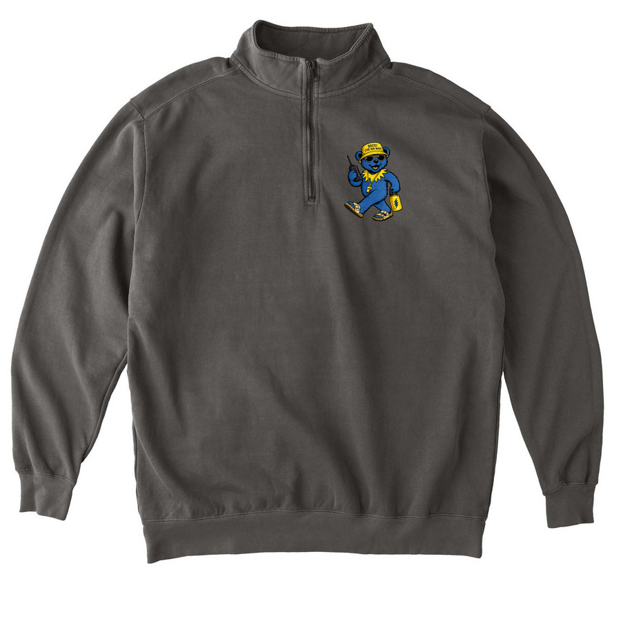 Dancing Camp Bear, a Pepper Comfort Colors Quarter Zip Pullover