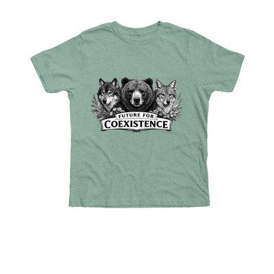 Future for Coexistence, a Heather Dusty Blue Premium Youth Tee