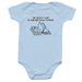 The Plot Twist (infant), a Light Blue Infant Onesie