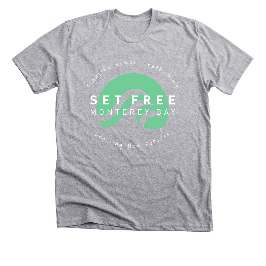 Set Free Monterey Bay, a Athletic Heather Premium Unisex Tee