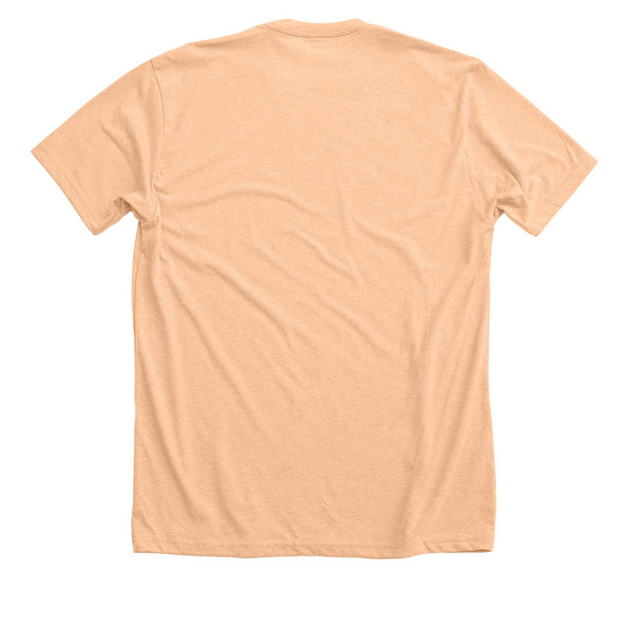 Enrichment, a Heather Peach Premium Unisex Tee (back-view)