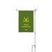 Wild Hornets Flag - Army Green, a White 12" x 18" Yard Flag with Stake
