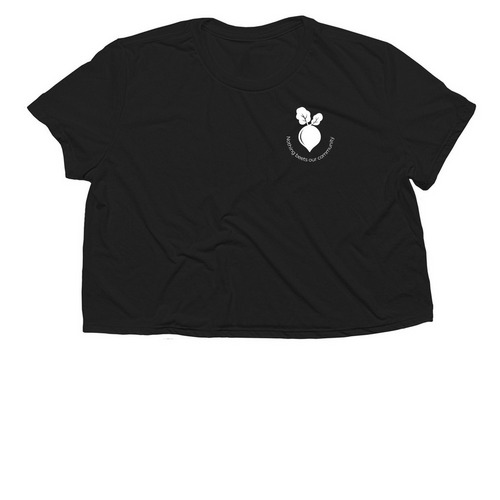 30th Anniversary Cropped Top, a Black Women?s Flowy Cropped Tee