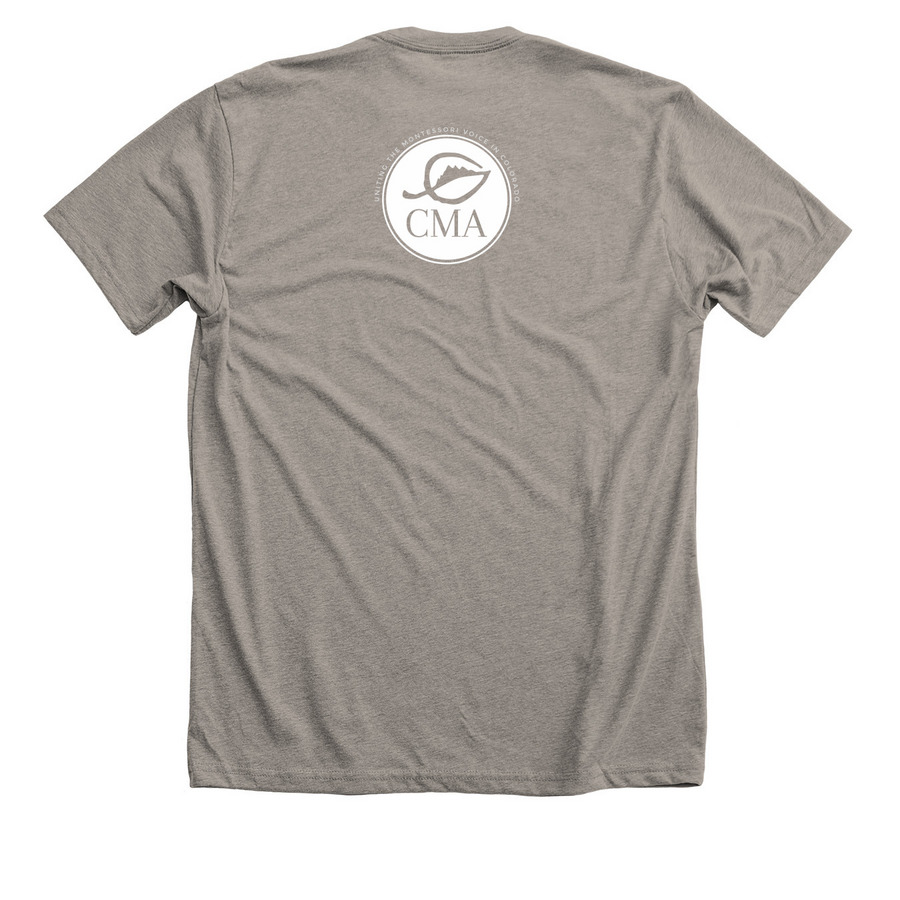 Los ni?os son como las flores, a Heather Stone Premium Unisex Tee (back-view)