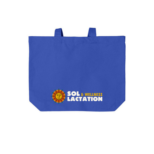 Sol Tote, a True Royal Cotton Canvas Tote Bag