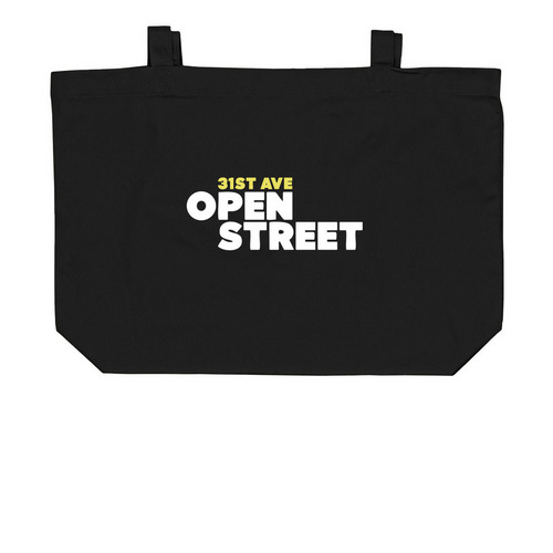 31st Avenue Redesign Tote, a Black Large Organic Cotton Tote Bag