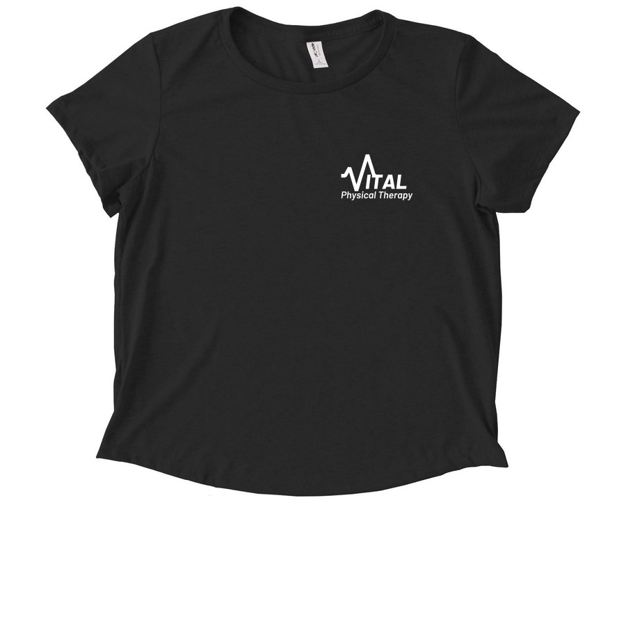 Vital PT, a Deep Black Allmade Eco Triblend Women?s Scoop Neck Tee