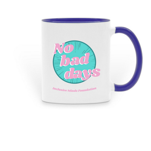 No bad days, a Dark Blue Two-Tone Ceramic Mug