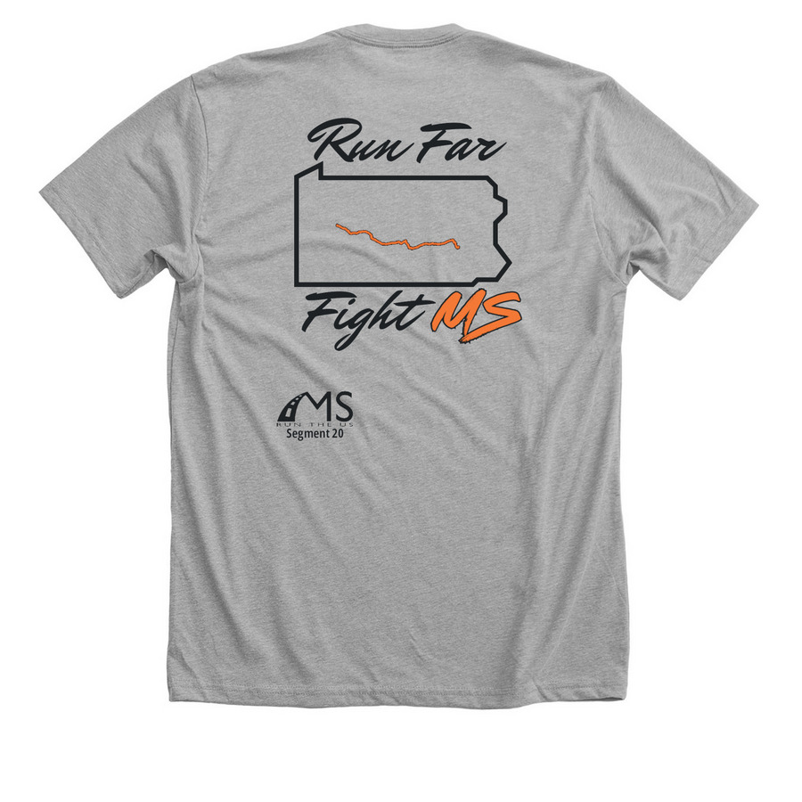 MS Run the US Segment 20 Shirts, a Athletic Heather Premium Unisex Tee (back-view)