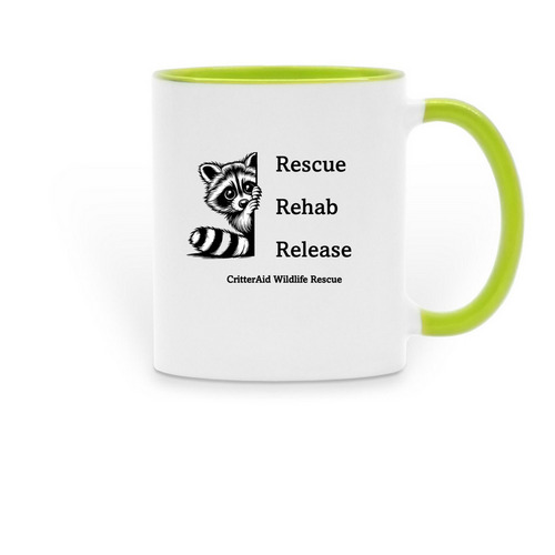 Rescue Rehab Release Coffee Mugs, a Green Two-Tone Ceramic Mug