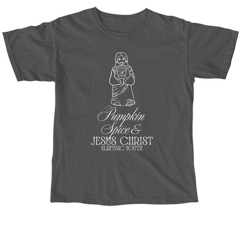 Pumpkin Spice & Jesus Christ, a Pepper Comfort Colors Unisex Tee