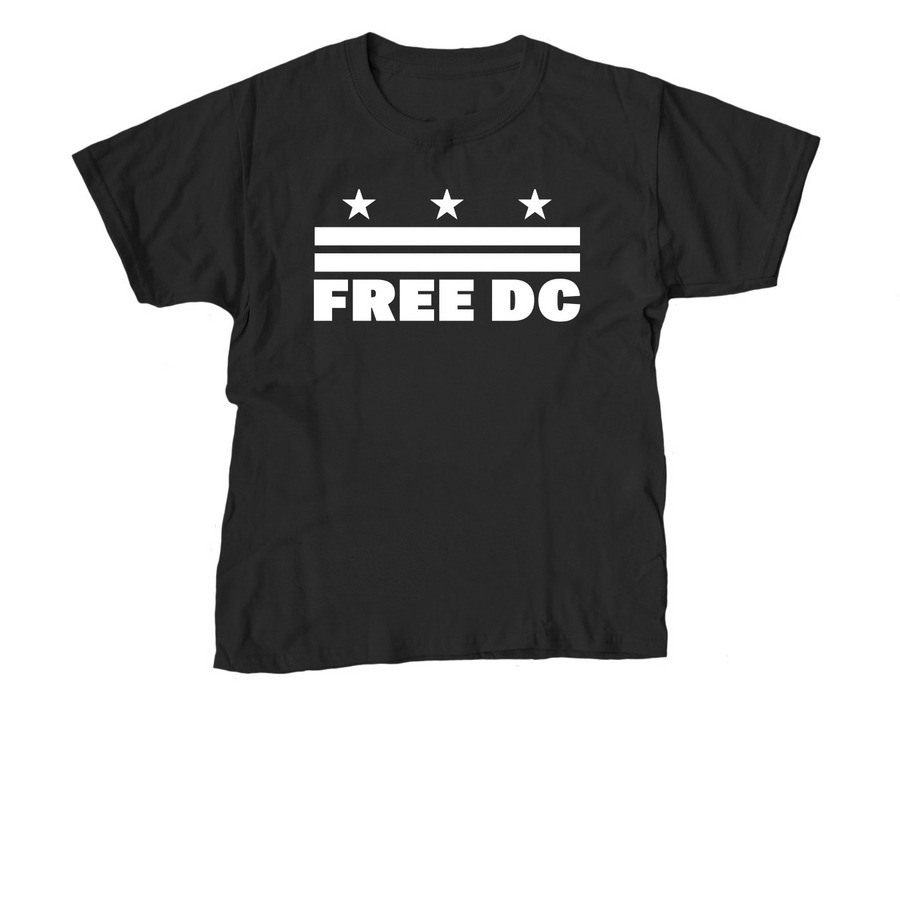 Free DC / Youth, a Black Youth Unisex Tee