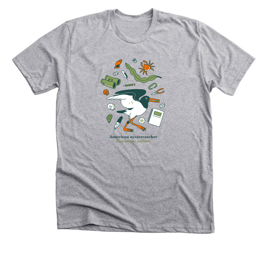 American Oystercatcher, a Athletic Heather Premium Unisex Tee