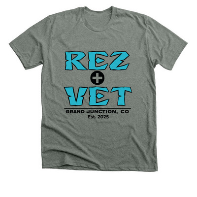 Rez Vet Classic, a Deep Heather Premium Unisex Tee