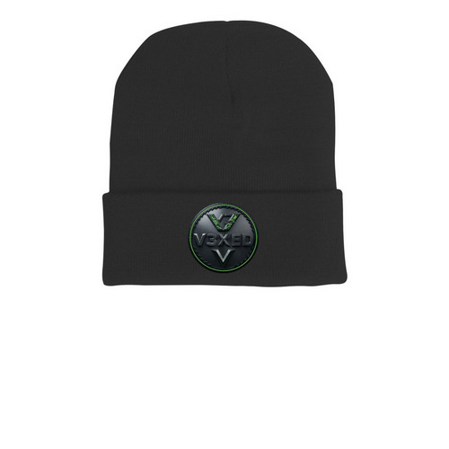 V3XED Vex&nbsp; Beanie, a Black Printed Cuffed Beanie