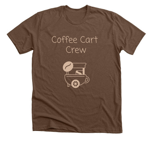 Coffee Crew, a Heather Brown Premium Unisex Tee