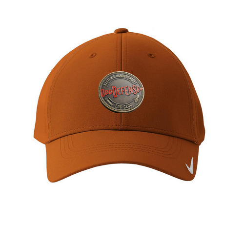 DPPDefense&nbsp;Vintage EDC Club&nbsp;Hat, a Desert Orange Printed Nike Dri-FIT Legacy Performance Cap