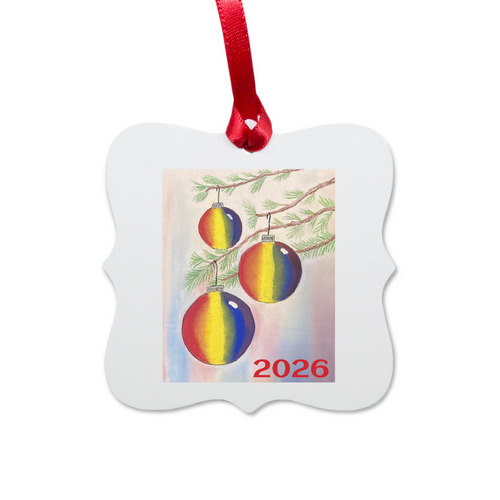 Christmas in July Sale, a White Aluminum Square Ornament