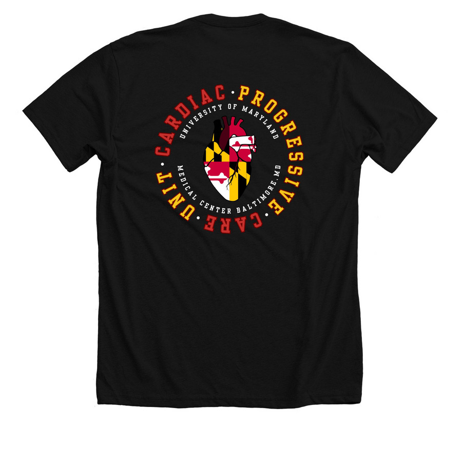 CPCU MD Flag, a Solid Black Blend Premium Unisex Tee (back-view)